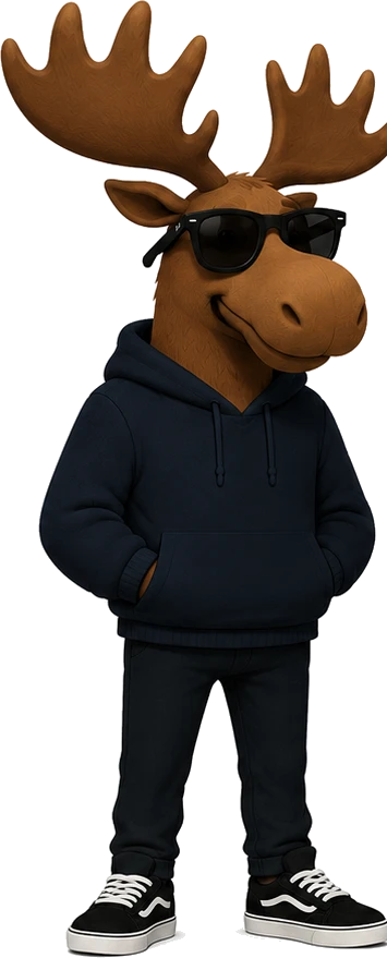 The Big Moose — the character behind Big Moose AI Solutions
